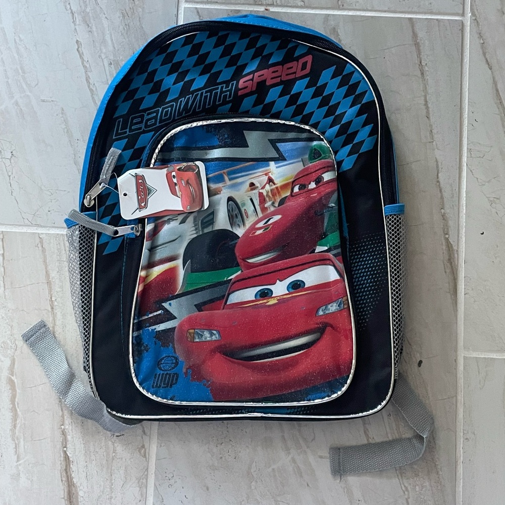 Cars Themed Backpack with Lightning McQueen